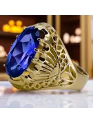 Ring Vintage Handwerk Saphir 14 Karat Gelbgold vrc020y